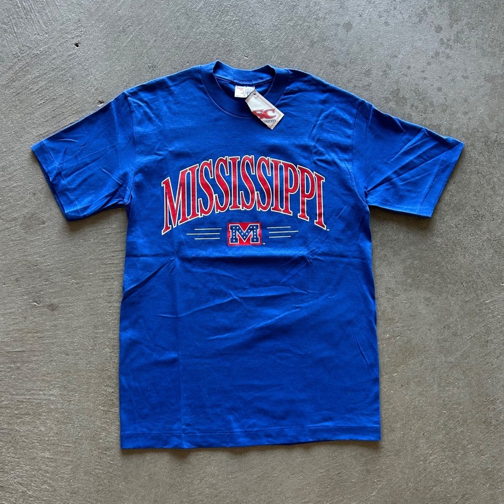 BRAND NEW Vintage University of Mississippi Shirt Size M Ole Miss Rebels NWT